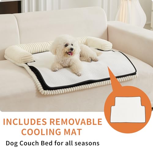 Dog Couch Bed for Large Dogs (Black / Large(39.37"L X 33.46"W X 6.3"Th))
