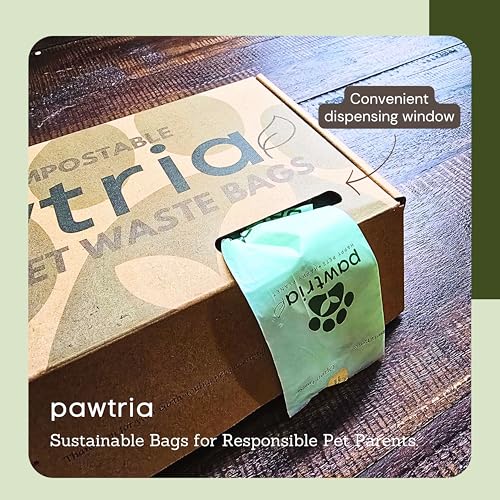 Pawtria Home Compostable Dog Poop Bag Rolls (480 Count (Pack of 1) / Rolls only)