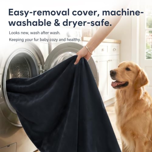 Orthopedic Extra Large Dog Bed 47 Inch (47.0"L x 39.0"W x 5.0"Th / Dark Grey)