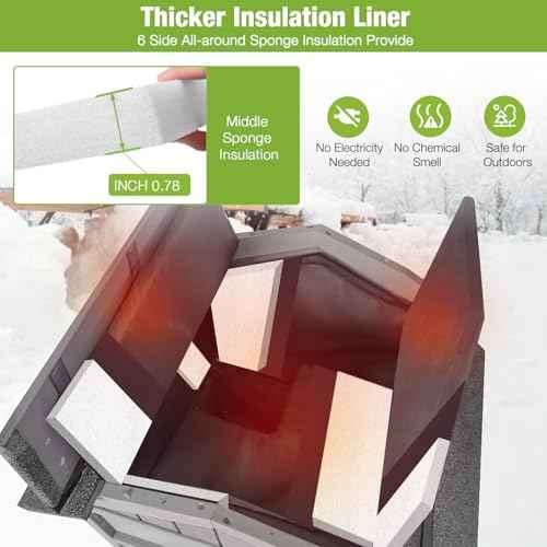 2 Story Large Heated Cat House Outdoor Insulated Cat House Weatherproof Feral Cat Shelter with Safe Heating Pad