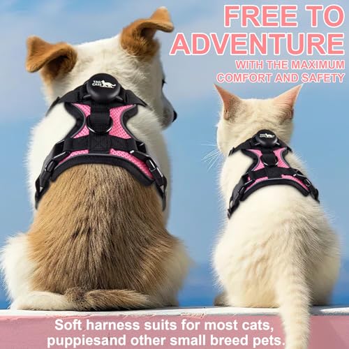 Cat Harness and Leash for Walking (XS / Pink)