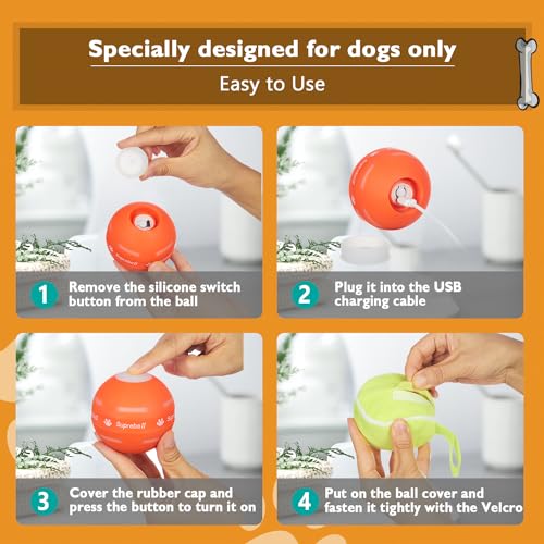 Interactive Dog Toys Dog Ball (Orange)