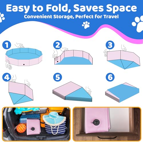 2025 Updated Foldable Dog Pool (71" / Updated-pink)