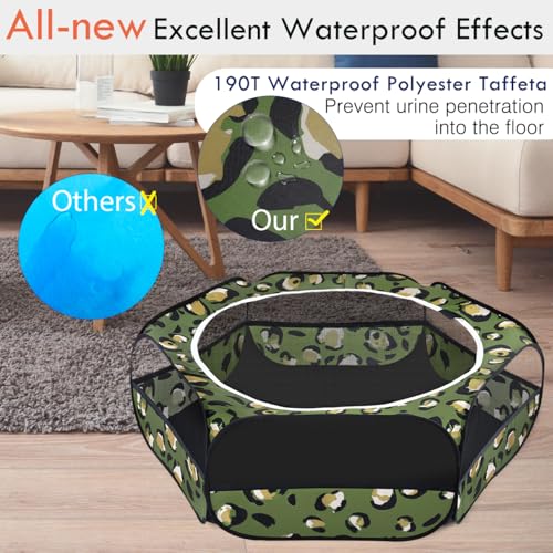 Small Animal Playpen with Zippered Cover (T-Leopard Print)