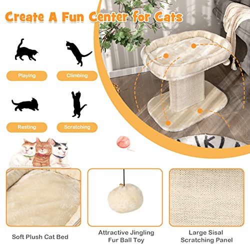 Cat Tree for Indoor Cats (Beige)