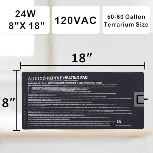 Reptile Heating Pad (8" X 18"(24W))