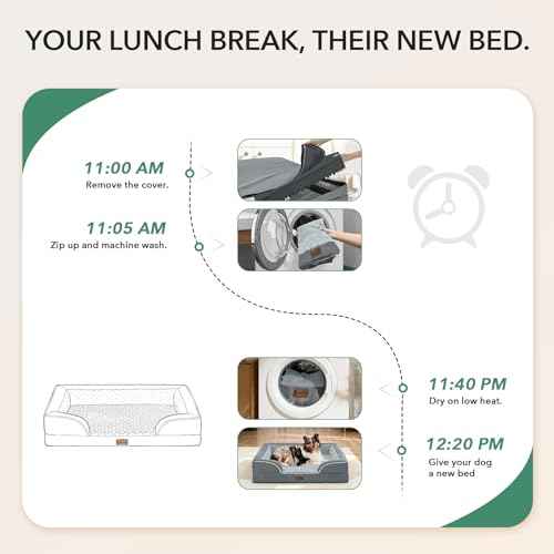 Orthopedic Washable Dog Bed for Extra Large Dogs (Grey / 48.0"L x 30.0"W x 8.5"Th)