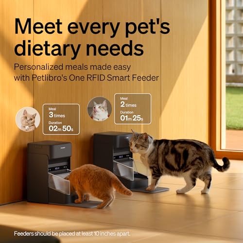 RFID Automatic Cat Feeder (Black / 3L (Pack of 1))