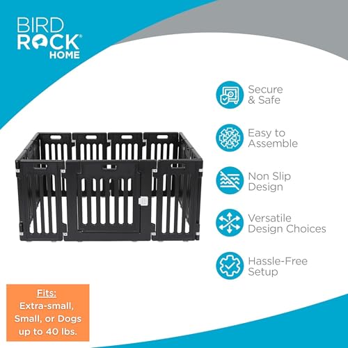 Internet’s Best Dog Playpen with Lockable Door (Black / 12 Panels)