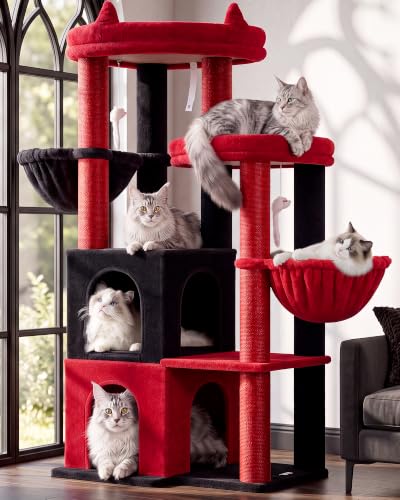 Gothic Cat Tree Tower for Indoor Cats Large Adult (Gothic / XXL)