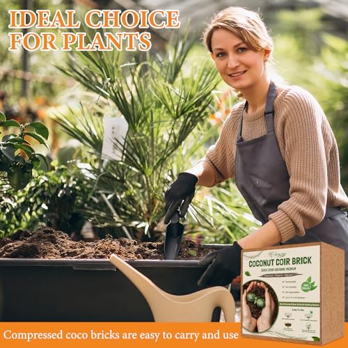 10LBS Coco Coir Brick for Plants (1 Pack-10LBS)