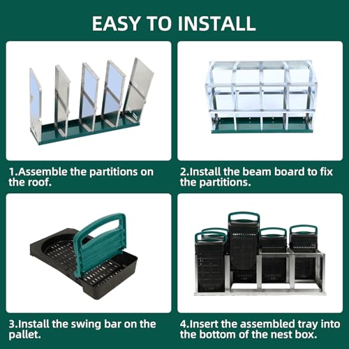 Chicken Nesting Box (Green- 10 compartment)