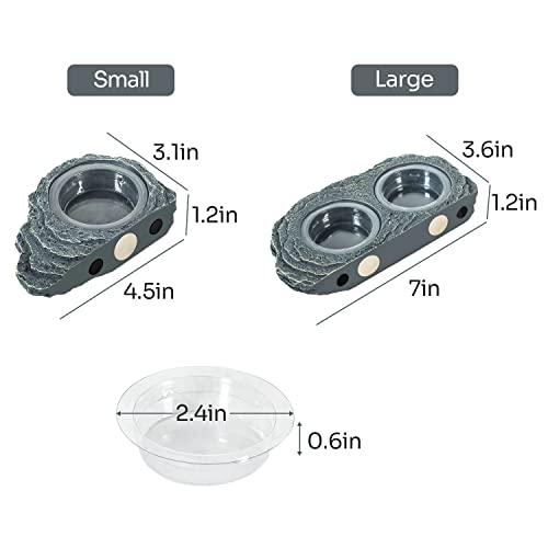 REPTIZOO Reptile Magnetic Feeder Ledge (Large)