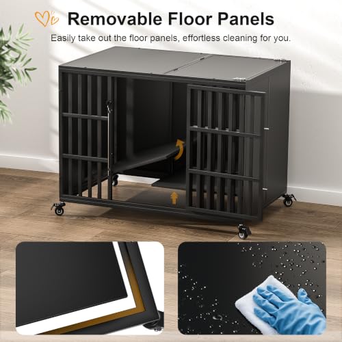 42" Heavy Duty Dog Crate for Large and Medium Dogs (42.1"L x 28.3"W x 32.8"H)
