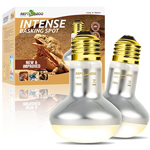 2 Pack Heat Lamp 75W (Natural Basking Light Bulb 75W)