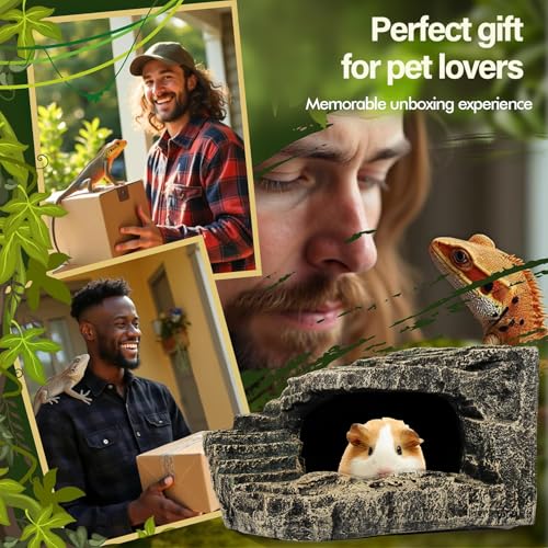 Reptile Hide Great for Geckos (Stone / A-Xlarge)