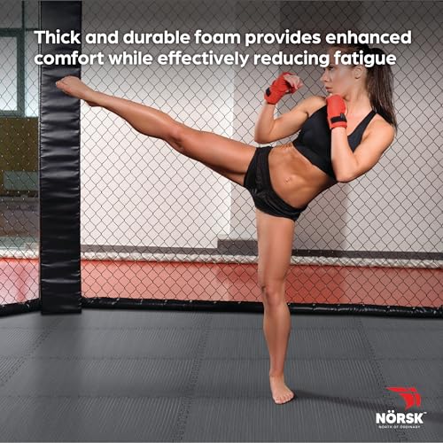 Reversible 3 4" EVA Foam Gym Floor Tiles (Gray/Black / 4 Tiles - 16 Sq. Ft.)