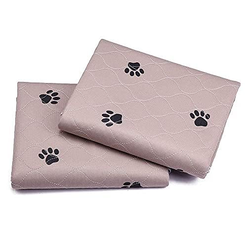 Washable Dog Pee Pads with Puppy Grooming Gloves (36x36 Inch (Pack of 2))