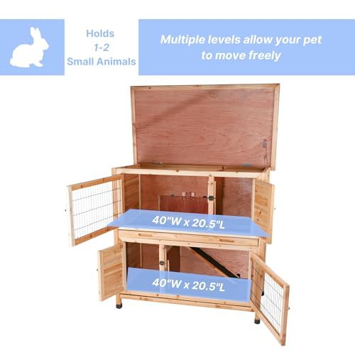 2 Story Rabbit Hutch with Retreat Area (2-Story)