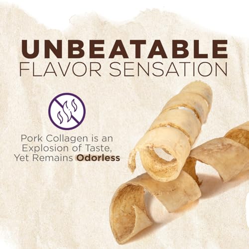 Natural Farm Curly Pork Collagen Sticks (12 Count (Pack of 1))