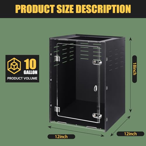 12x12x18 PVC Reptile Enclosure (12"12"18")