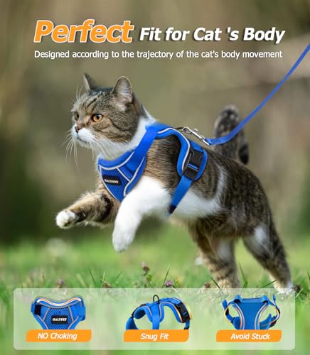 Cat Harness and Leash Set (H600 Pro Blue / Small (7-12lb))
