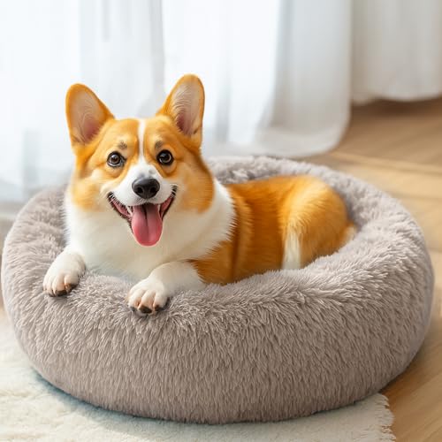 28in Large Dog Bed (Brown / 28.0"L x 28.0"W x 8.0"Th)