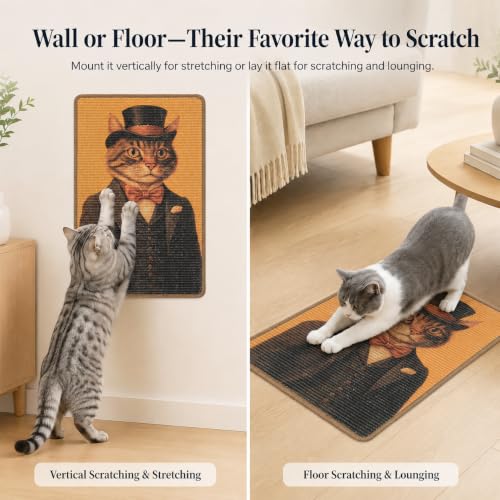 Art Sisal Cat Scratcher Mat (Gentle Cat)