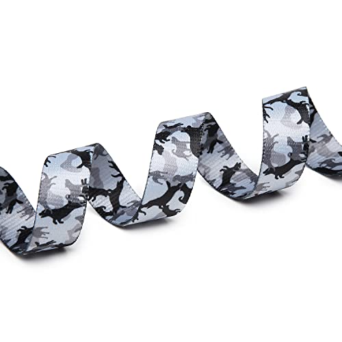 Adjustable Dog Collar (Medium / Dog Camouflage Grey)