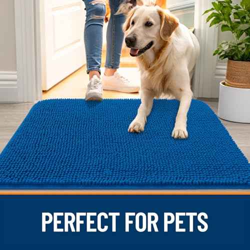 Dog Door Mat for Muddy Paws 59x32 (Deep Navy Blue / 59" X 32")
