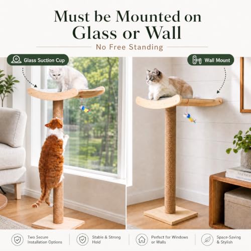Cat Window Perch with Scratching Posts (Large)