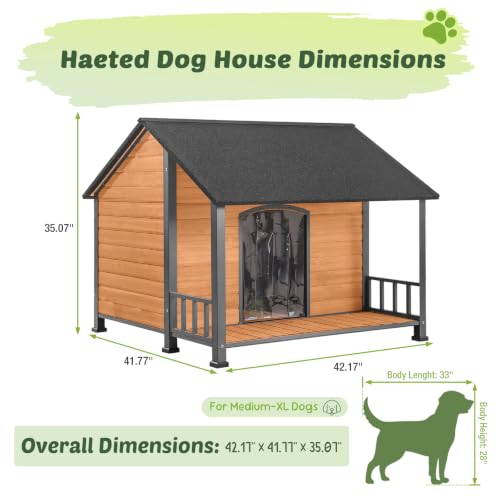 Large Heated Dog House Outdoor for Midum