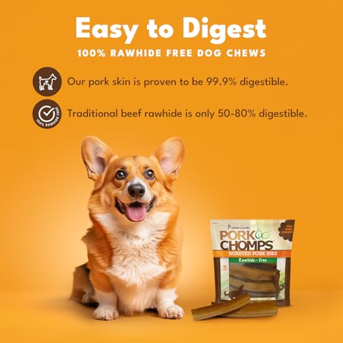 Roasted Pork Skin Dog Chew 6in Ribs 10ct (10 Count (Pack of 1))