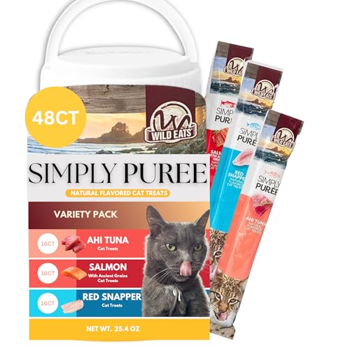 Simply Puree Variety Pack Cat Treats Tub
