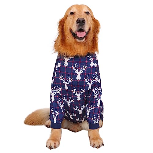 Dog Pajamas One Piece Light Comfy Pjs Pet Costume M (Medium / Reindeer)