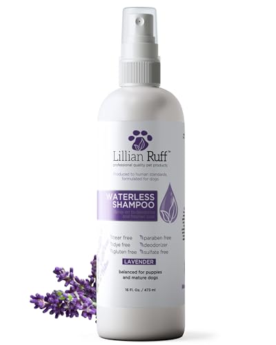 Waterless No Rinse Dog Dry Shampoo Spray with Hydrating Essential Oils