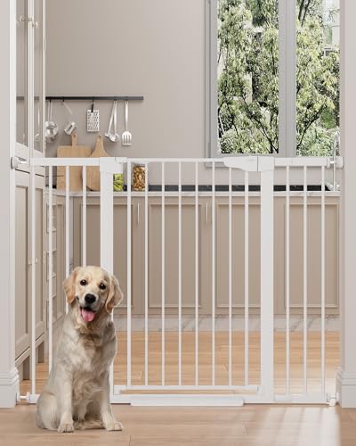 36 in Extra Tall Baby Gate for Stairs (White / 29.7-51.5"W x 36"H)