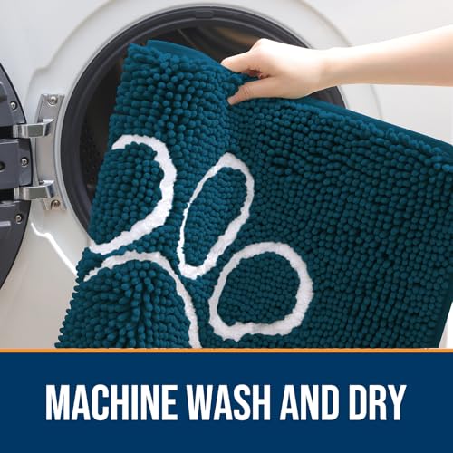 Dog Door Mat for Muddy Paws 40x24 (Atlantic Blue / 40" X 24")