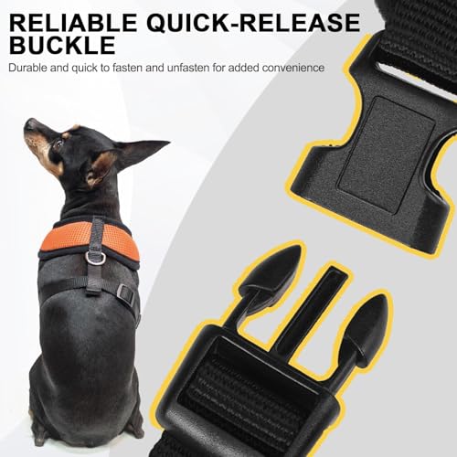 Small Dog Harness (S (NECK: 12", CHEST: 14"-18") / Orange)