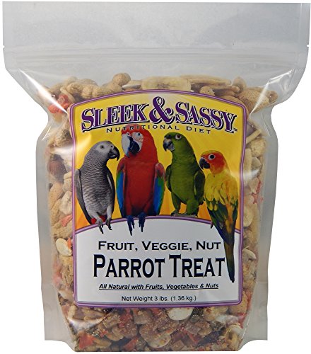 Fruit, Veggie, Nut Parrot Treat Perfect for Large Conures, Amazons, African Greys, Cockatoos, Pionus-Parrots & Macaws (3 lbs.) (3 Pound (Pack of 1))