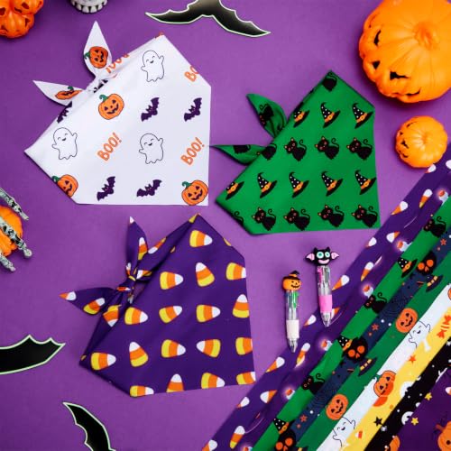 30 Pcs Halloween Dog Bandanas Bulk for Charm Grooming Medium Pet (Ghost Style)