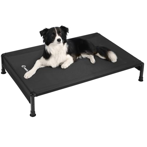 Cooling Outdoor Dog Bed (Black - Hem / 41.0"L x 27.0"W x 8.0"Th)