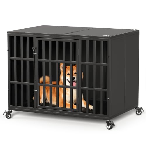 38" Heavy Duty Dog Crate for Large and Medium Dogs (37.8"L x 25.6"W x 29.9"H)