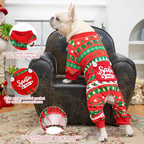 Dog Christmas Pajamas (Red / X-Large)