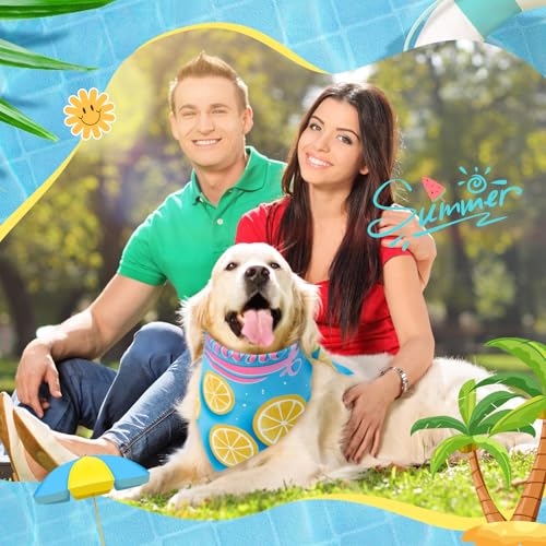 100 Pieces Dog Bandanas Bulk Summer Pet Bandanas Pack Triangle Scarf Bib Kerchief Set for Small Large Dog Costume Accessories Decoration (Fruit / 31.5 x 21.7 x 21.7")
