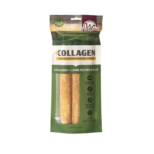 Lamb Collagen Cheek Rolls 10 Inch Dog Chews (11 Ounce (Pack of 3))