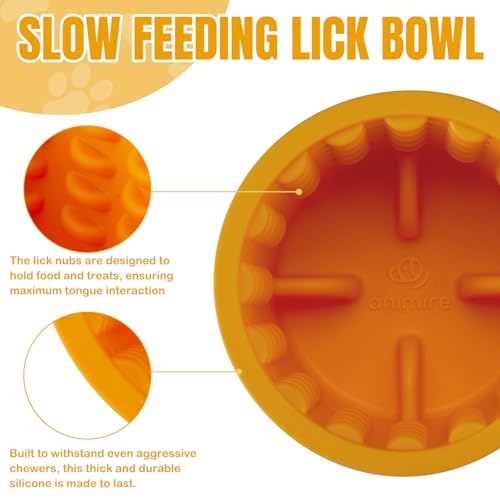 Dog Lick Bowl (M-L / Orange)