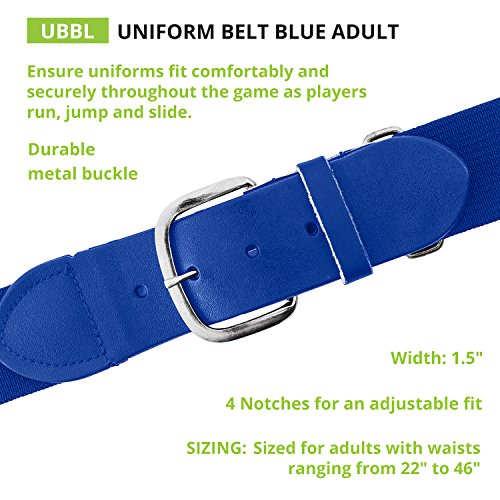 Baseball Softball Uniform Belt (Adult (22-46 Inches) / Royal Blue)
