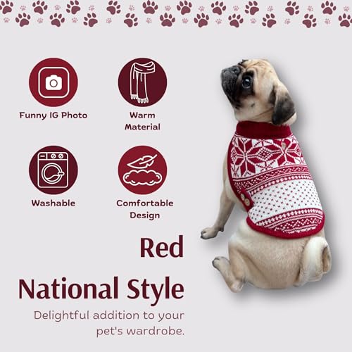 Cute Sweater for Dogs and Cats Soft Flannel Pet Outfit Warm and Cozy Animal Hoodie Small to Large Pet Clothes for Halloween Parties and Everyday Wear (Medium)