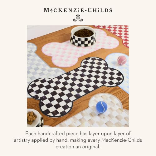 Enamel Pet Dish (Sky Check / Medium)